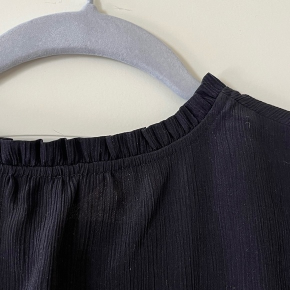 Nine West Polyester Short Sleeve Blouse Black Women’s Size Large - Picture 6 of 10